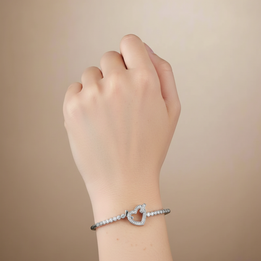 Heart Diluxe 925 Sterling Silver Bracelet