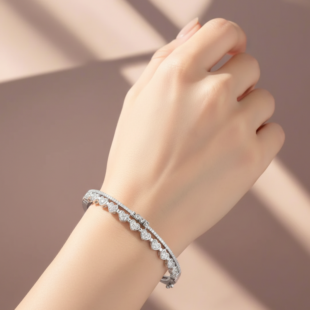 Love Line 925 Sterling Silver Bracelet