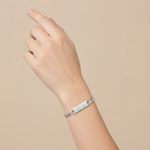 Load image into Gallery viewer, Pasha Dome 925 Sterling Silver Bracelet with Adjustable Length