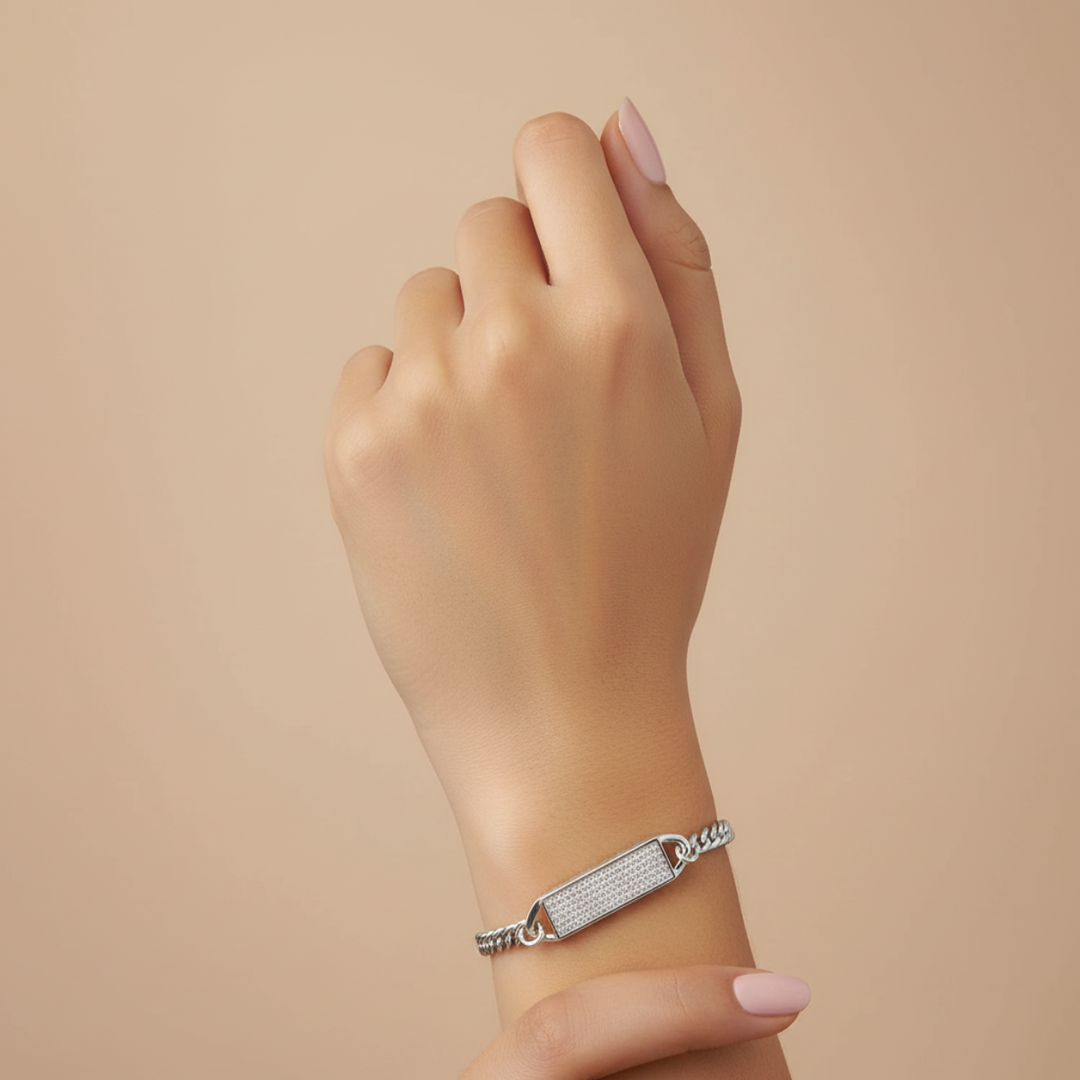 Pasha Alpine 925 Sterling Slver Bracelet with Adjustable Length