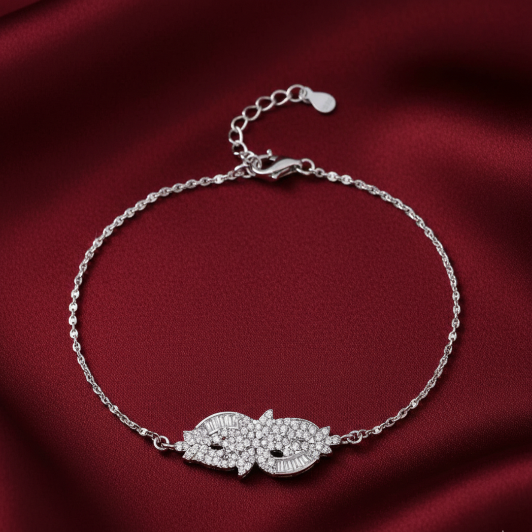 Aura 925 Sterling Silver Bracelet with Adjustable Length