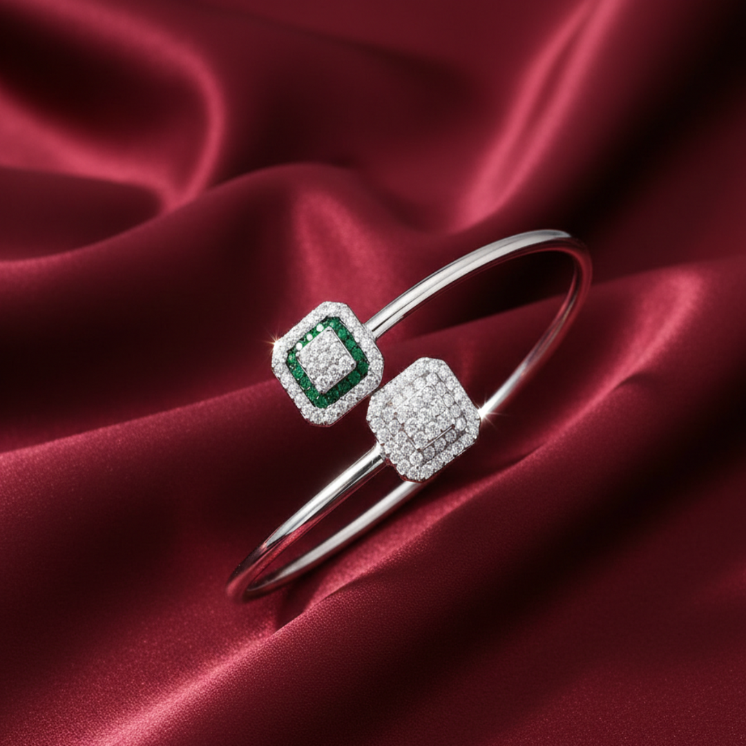 Dual Element 925 Silver Bracelet TBR-771