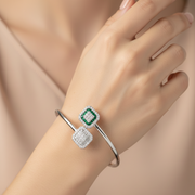 Dual Element 925 Silver Bracelet TBR-771