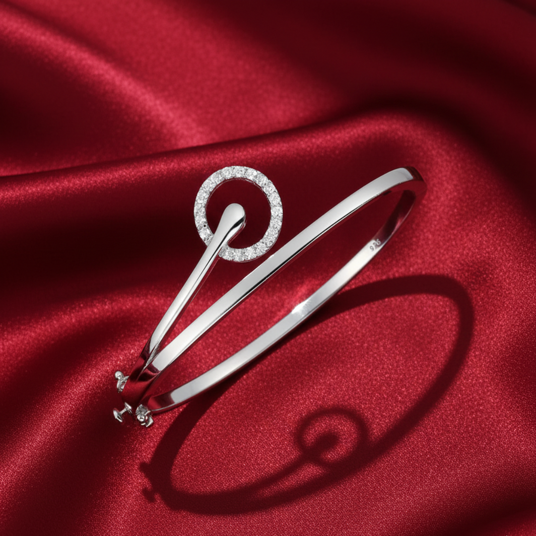 Margaret 925 Silver Bracelet Openable Free Size