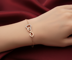 Load image into Gallery viewer, Heart Shape 925 Sterling Silver Bracelet with Adjustable Length