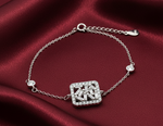 Load image into Gallery viewer, Squre 925 Sterling Silver Bracelet with Adjustable Length