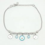 Load image into Gallery viewer, Desire Evil Eye 925 Sterling Silver Bracelet with Adjustable length 8 Inch