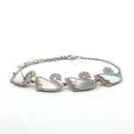 Load image into Gallery viewer, Swan 925 Sterling Silver Bracelet with Adjustable Length