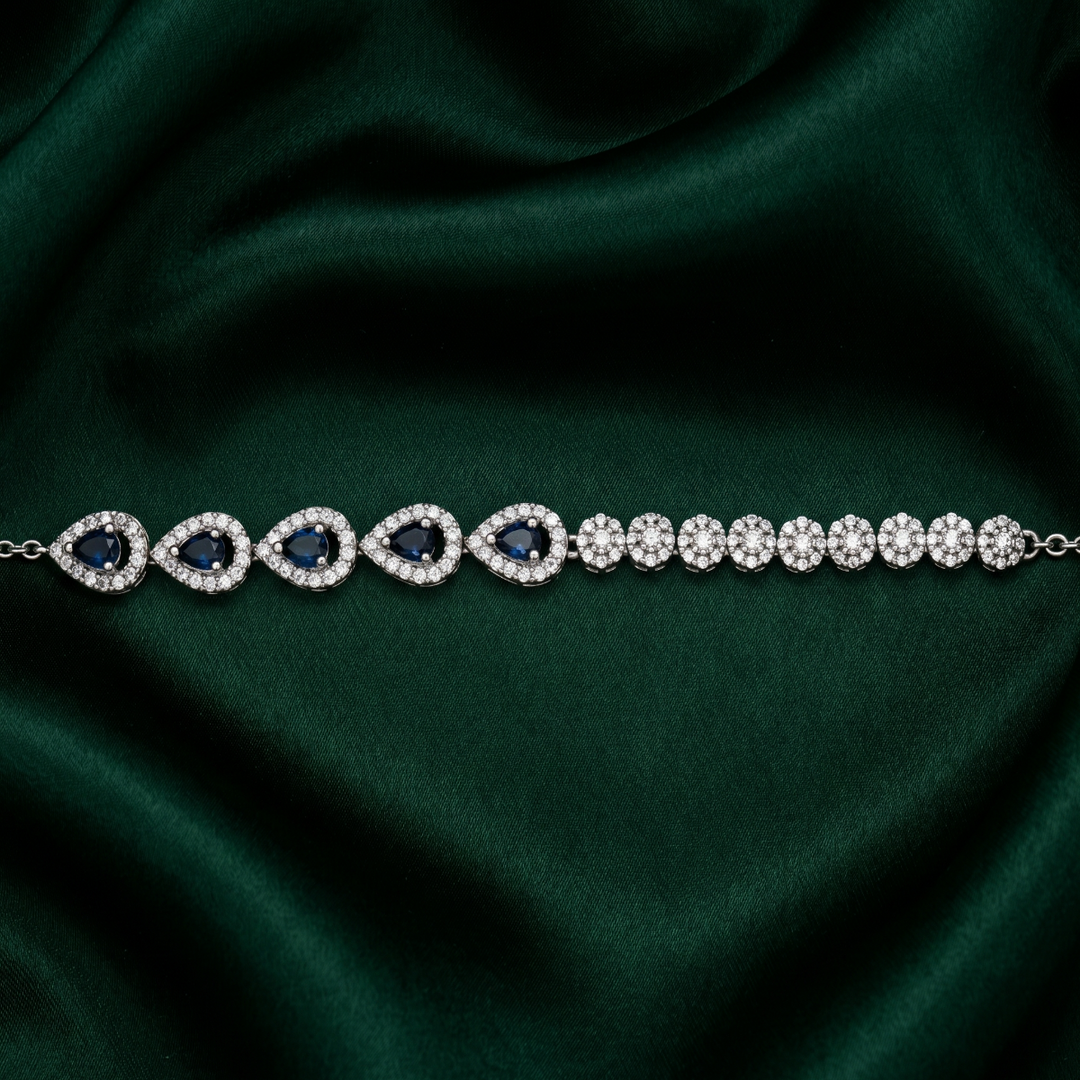 Celestial Chakra 925 Sterling Silver Bracelet With Adjustable Length