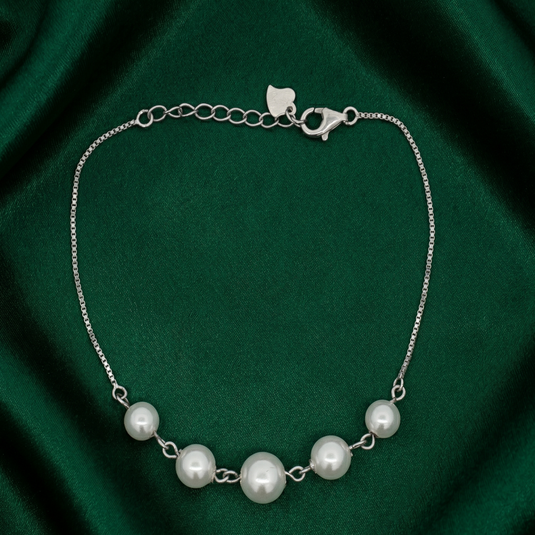 Premium 925 Sterling Silver Pearl Bracelet Classic Daily Wear