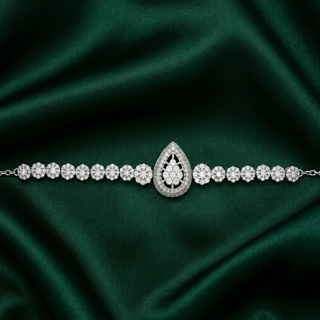 Celestial Chakra 925 Sterling Silver Bracelet With Adjustable Length