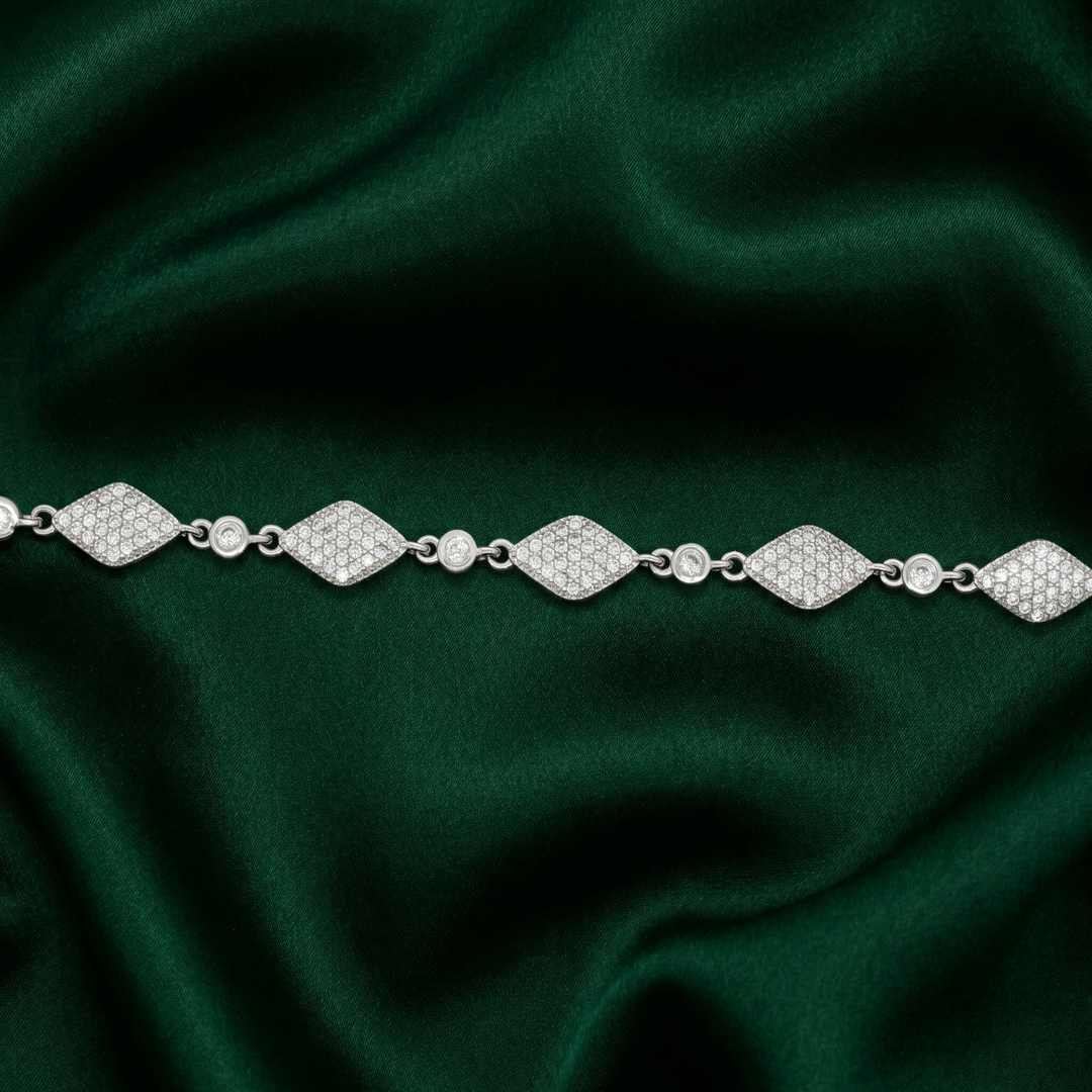 Celestial 925 Sterling Silver Bracelet With Adjustable Length