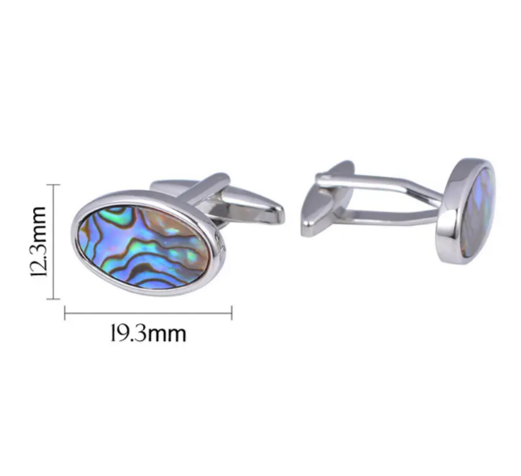 Abalone Pearl Shell 925 Sterling Silver Cufflink