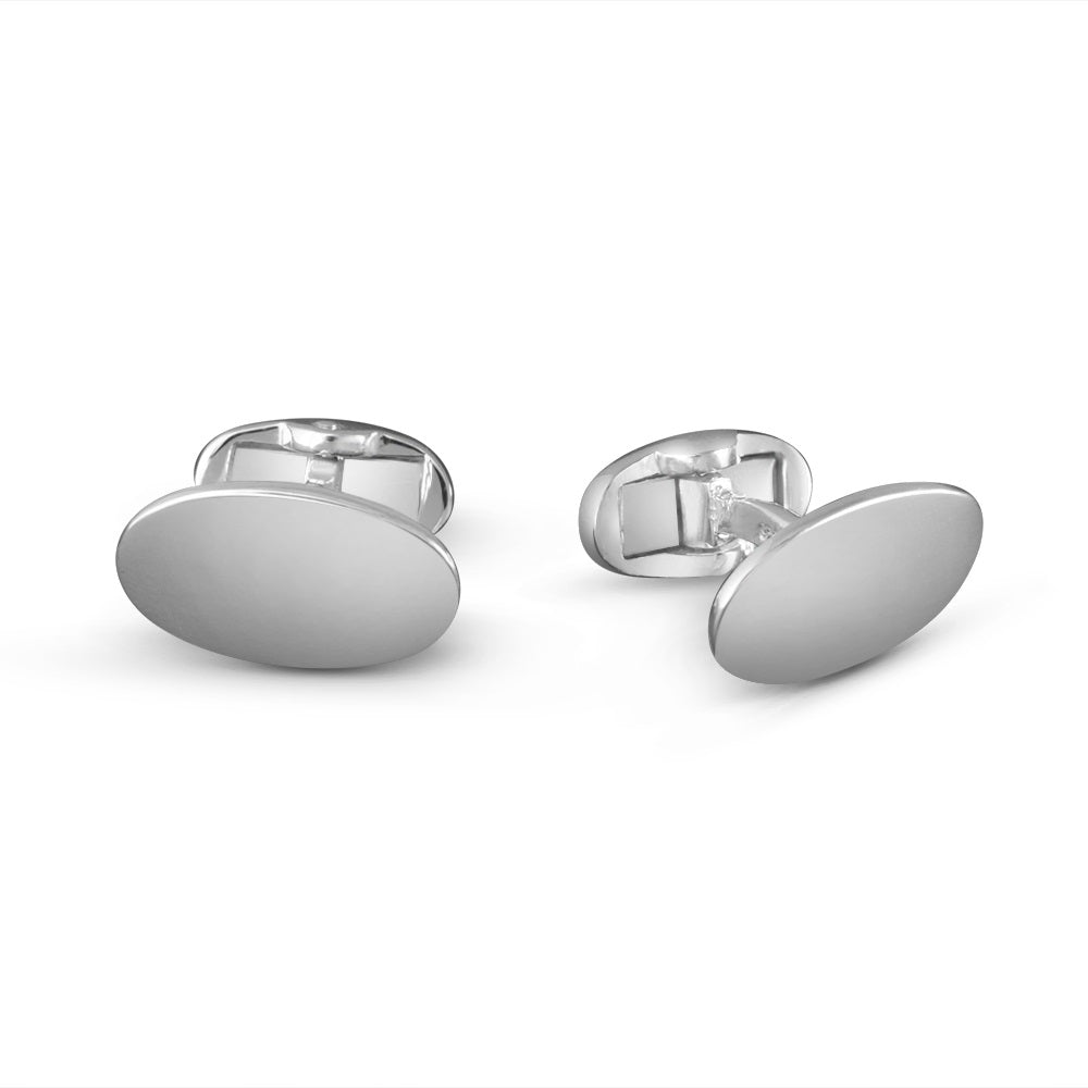 White Ivory 925 Sterling Silver Cufflink