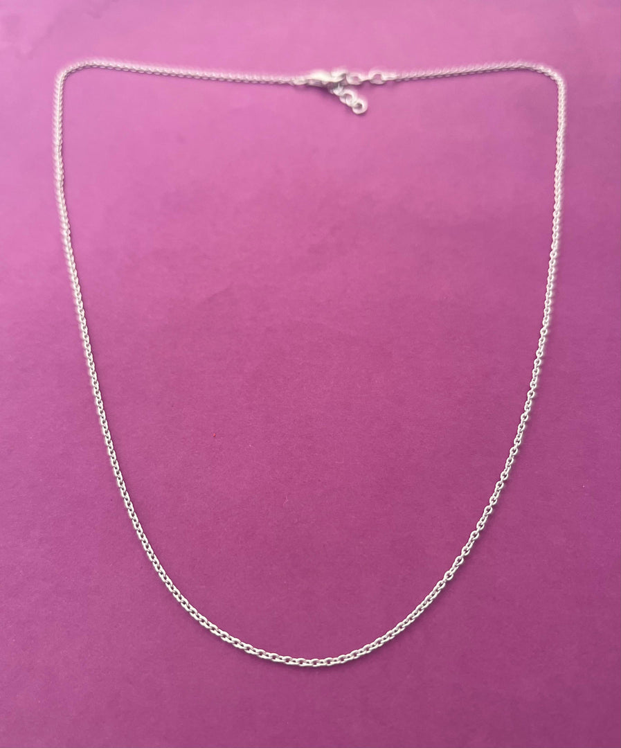 Varra Link Unisex 925 Sterling Silver Women Chains (Length 16 inches / 40 cm)