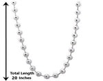 Load image into Gallery viewer, Ball Link 925 Sterling Silver  Unisex Chains (Length 20 inches / 51 cm)
