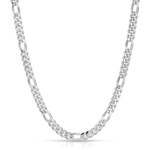 Load image into Gallery viewer, Cuban Figaro  925 Sterling Silver  Unisex Chains (Length 20 inches / 51 cm)
