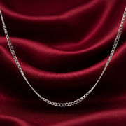 Silver Link 925 Sterling Silver Men's Chain 18 Inch