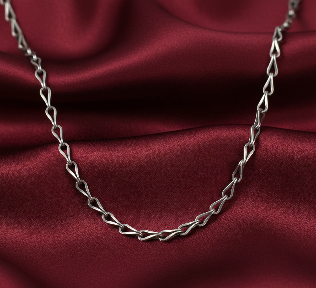 Silver Modern Link 925 Sterling Silver Men's Chain