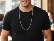 Silver Modern Link 925 Sterling Silver Men's Chain