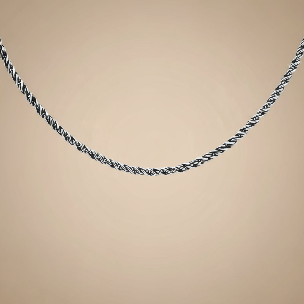 Silver Modern Link 925 Sterling Silver Men's Chain