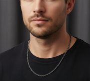 Silver Modern Link 925 Sterling Silver Men's Chain