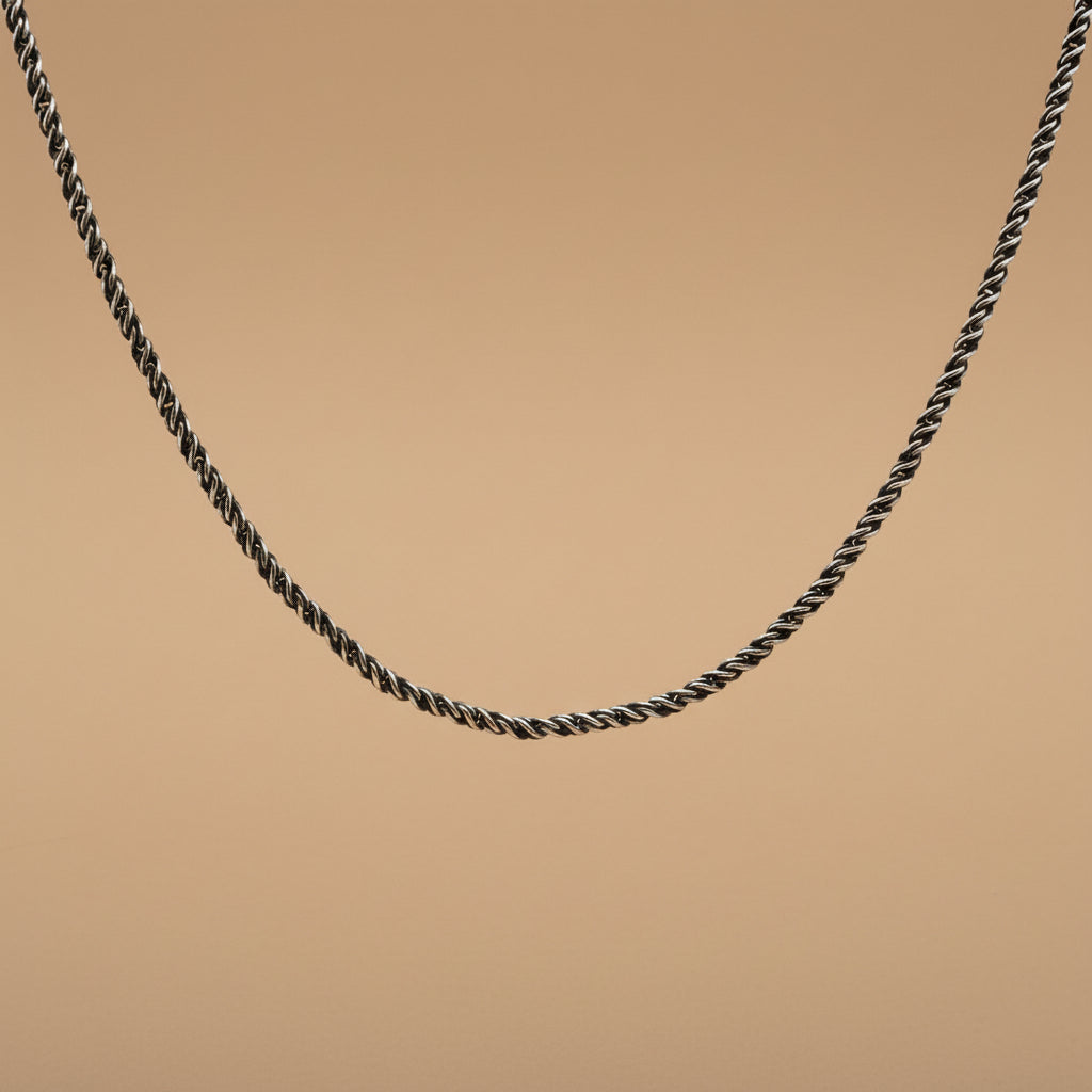Silver Modern Link 925 Sterling Silver Men's Chain