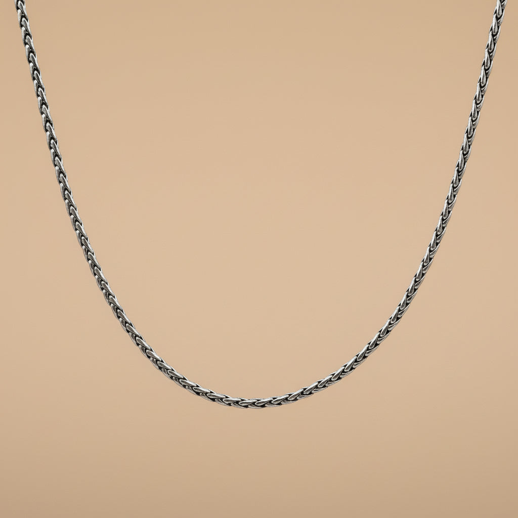 Silver Modern Link 925 Sterling Silver Men's Chain