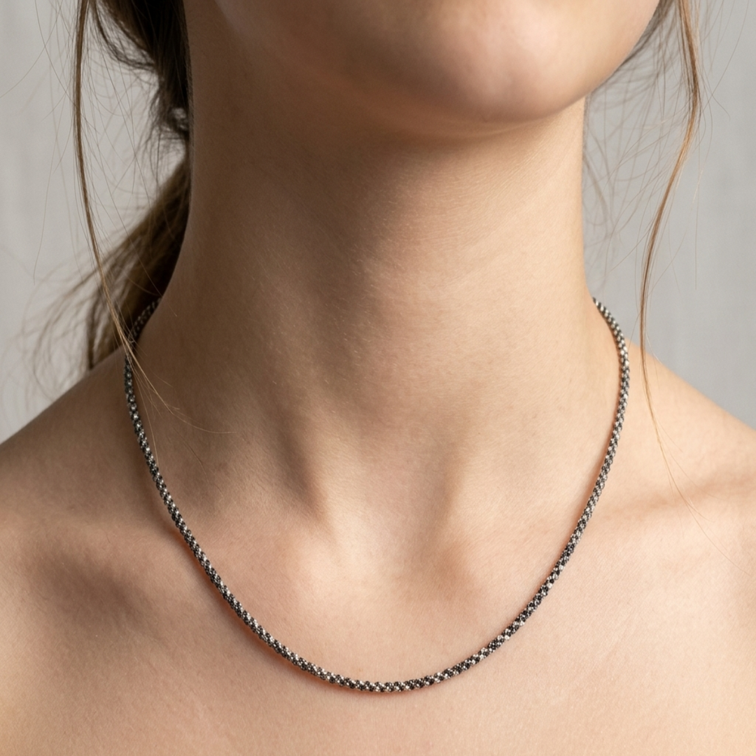 Varra Link Unisex 925 Sterling Silver Women Chains (Length 18 inches / 40 cm)