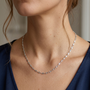 Silver Link 925 Sterling Silver Women's Chain 19 Inch
