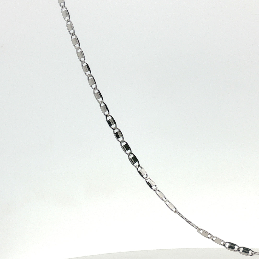 Silver Link 925 Sterling Silver Women's Chain 18 Inch