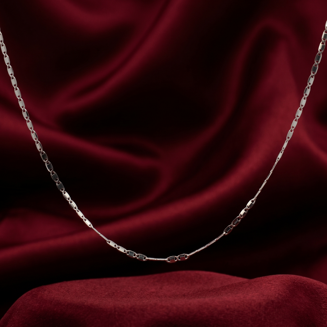 Silver Link 925 Sterling Silver Women's Chain 18 Inch
