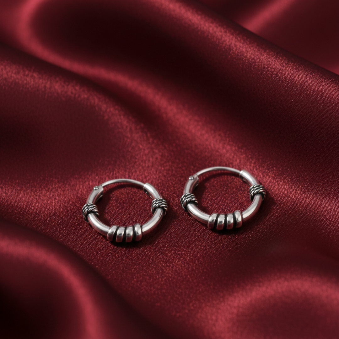 925 Sterling Silver Gir Oxidized Bali