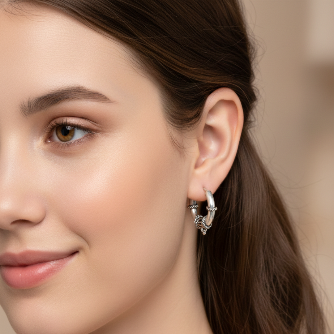 925 Sterling Silver Tribe Oxidized Bali