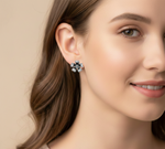 Load image into Gallery viewer, Eden 925 Sterling Silver Oxidized Earrings for Women's