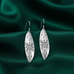 Load image into Gallery viewer, Tribe Leaf 925 Sterling Silver Hook Earrings for Women's