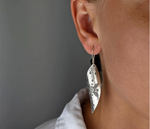 Load image into Gallery viewer, Tribe Leaf 925 Sterling Silver Hook Earrings for Women&#39;s
