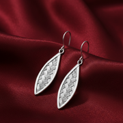 Handmade Woven 925 Sterling Silver Hook Earrings for Women's