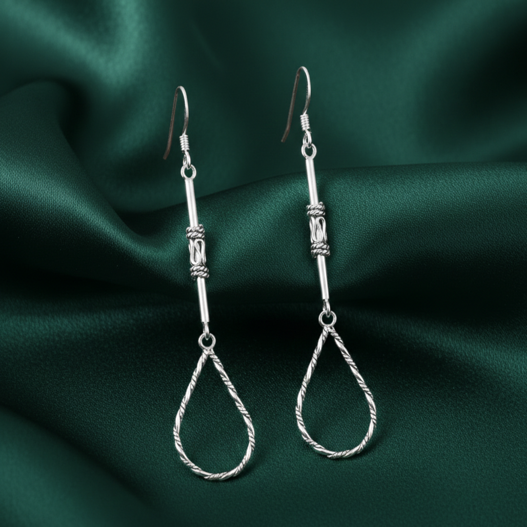 Handmade Ruben 925 Sterling Silver Hook Earrings for Women's