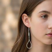 Handmade Ruben 925 Sterling Silver Hook Earrings for Women's