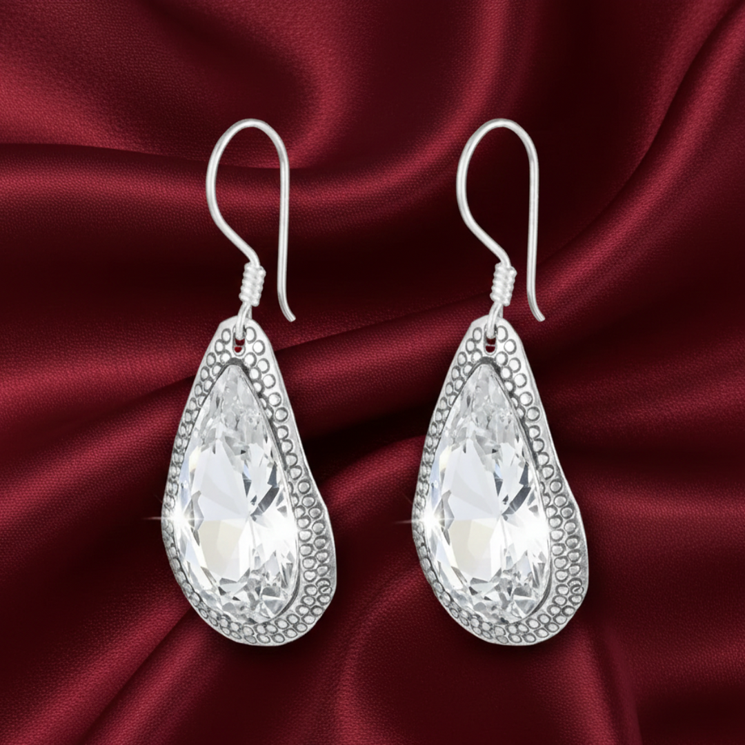 Handmade Hammered Texture 925 Sterling Silver Hook Earrings for Women