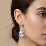 Load image into Gallery viewer, Handmade Hammered Texture 925 Sterling Silver Hook Earrings for Women