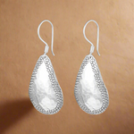Load image into Gallery viewer, Handmade Hammered Texture 925 Sterling Silver Hook Earrings for Women
