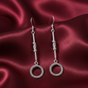 Handmade Circle 925 Sterling Silver Hook Earrings for Women