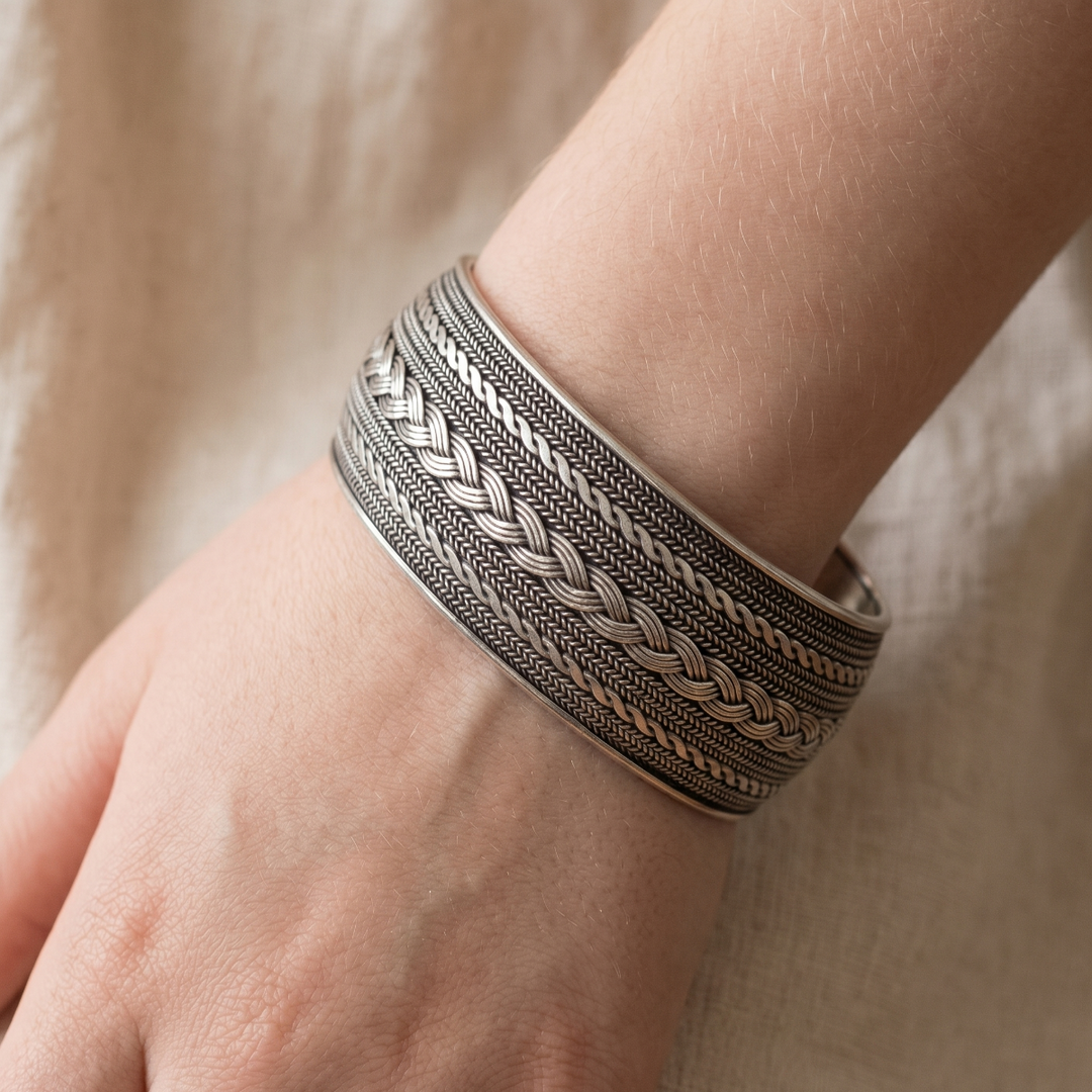Premium 925 Sterling Silver Kada Bracelet for Women