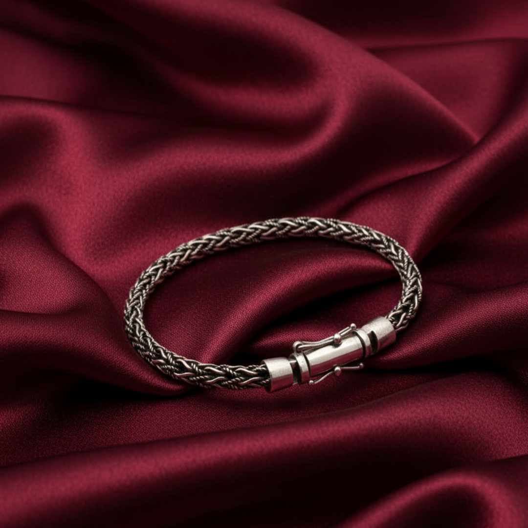 925 Sterling Silver 7 Inch Men's Rope Bracelet