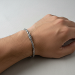 Load image into Gallery viewer, 925 Sterling Silver 7 Inch Men's Rope Bracelet