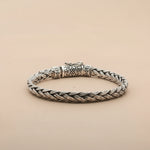 Load image into Gallery viewer, 925 Sterling Silver 7 Inch Men&#39;s Rope Bracelet
