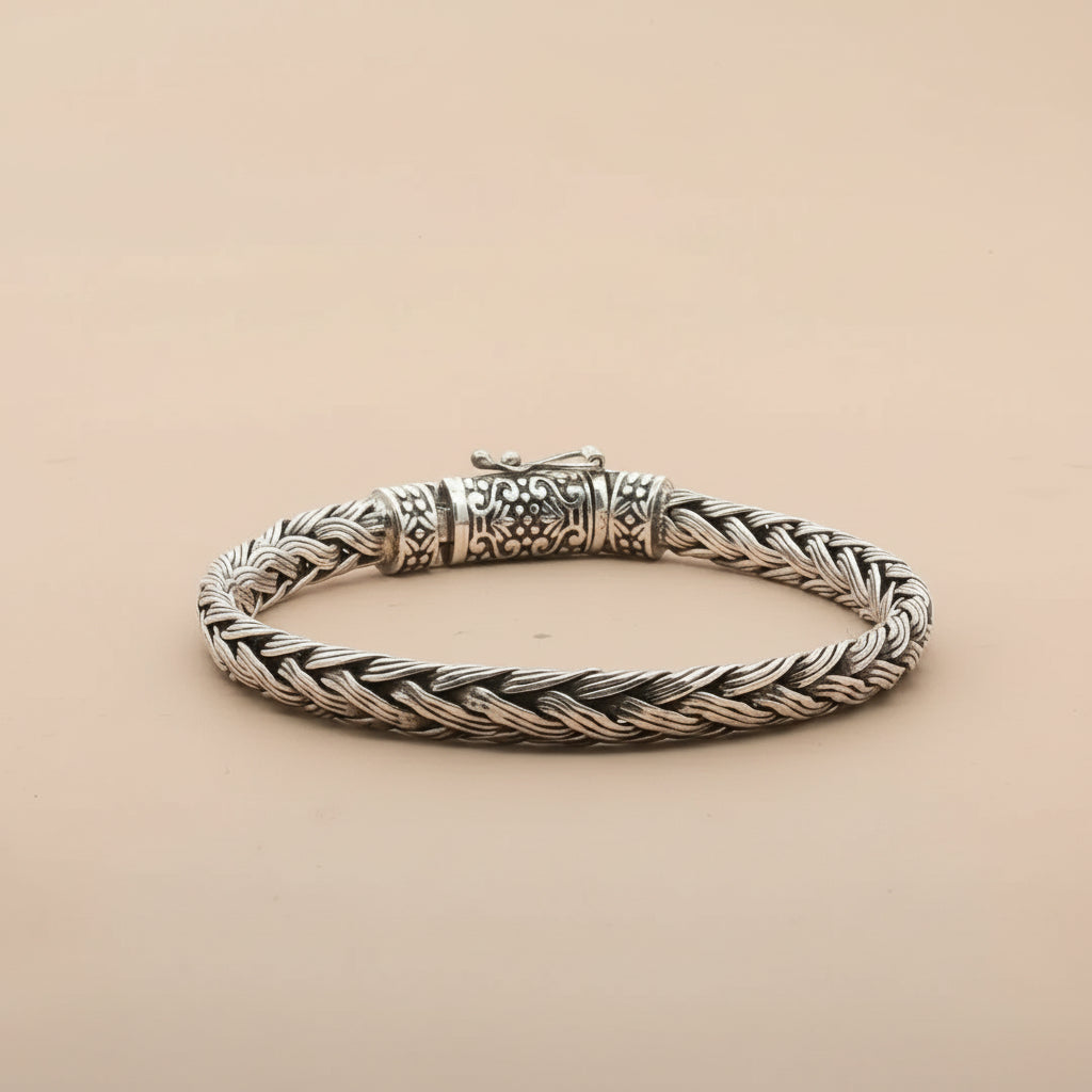 925 Sterling Silver 7 Inch Men's Rope Bracelet