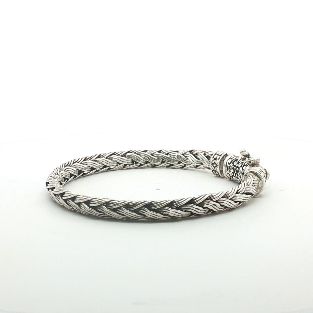 925 Sterling Silver 7 Inch Men's Rope Bracelet